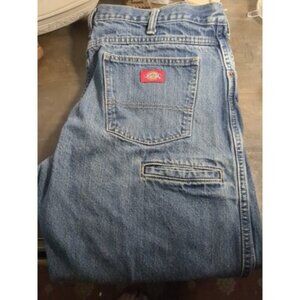 Dickies Mens Classic Blue Denim Carpenter Jeans With Multiple Pockets For Functi